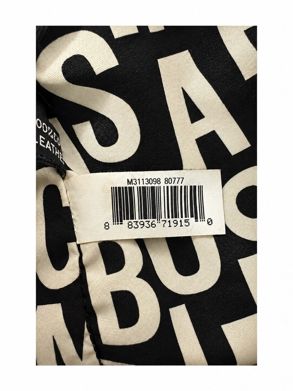 Marc by Marc Jacobs Standard Supply Workwear Ivory Cream Leather Hobo Dust Bag